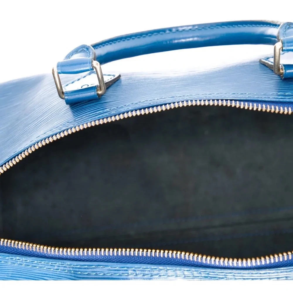 Louis Vuitton Blue Epi Speedy 35